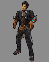 a cartoon drawing of a man in a suit