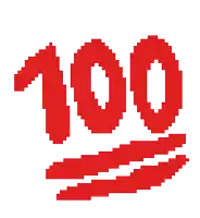 a pixel art illustration of the number 100