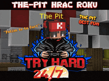 a poster for the pit hrac roku shows a man holding a video game controller