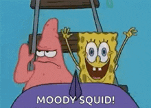 a cartoon of spongebob and patrick riding a roller coaster .