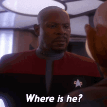 Where Is He Capt Benjamin Sisko GIF - Where Is He Capt Benjamin Sisko Star Trek GIFs
