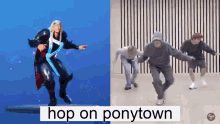 Bts Ponytown GIF - Bts Ponytown Hop On GIFs