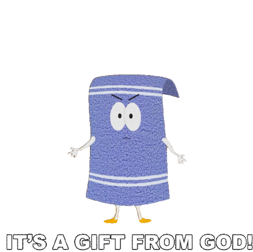 Its A Gift From God Towelie Sticker - Its A Gift From God Towelie South Park Stickers
