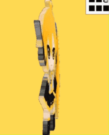 a stuffed toy of a girl with a yellow hair and headphones .