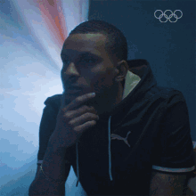 Thinking Andre De Grasse GIF - Thinking Andre De Grasse International Olympic Committee GIFs