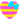 a colorful rainbow striped heart on a white background .