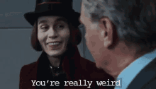 You'Re Strange GIF - Charlie And The Chocolate Factory Johnny Depp Willy Wonka GIFs