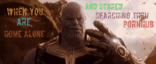Thanos Home Alone GIF - Thanos Home Alone Avengers Infinity War GIFs