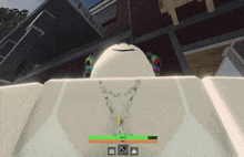 a screenshot of a video game shows a character with a necklace and a score of 8/10
