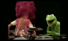 The Muppets Kermit GIF - The Muppets Kermit Headbang GIFs