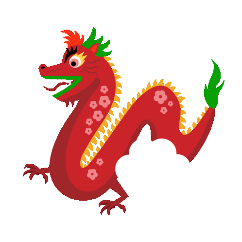 Chinese Dragon Lunar New Year Sticker - Chinese Dragon Dragon Lunar New Year Stickers