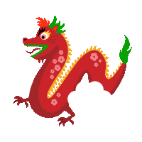 Chinese Dragon Lunar New Year Sticker