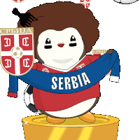 Serbia Soccer Sticker