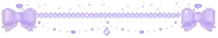 a purple border with bows and hearts on it