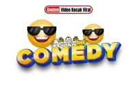 the word comedy is on a white background