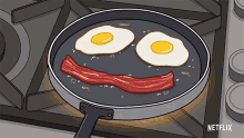 frying bojack horseman cooking breakfast egg