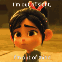 Vanellope Im Out Of Sight Im Out Of Mind GIF - Vanellope Im Out Of Sight Im Out Of Mind Still Here GIFs