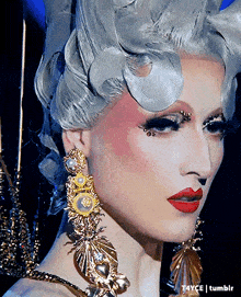 a close up of a woman 's face with t4yce tumblr in the bottom right corner
