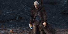 a screenshot of a video game shows a monster with a sword