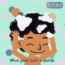 give your hair a scrub kutu kutuki shampoo your hair taking a bath