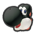 Black Yoshi Yoshi Sticker