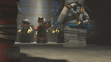 a cartoon character is flying through the air
