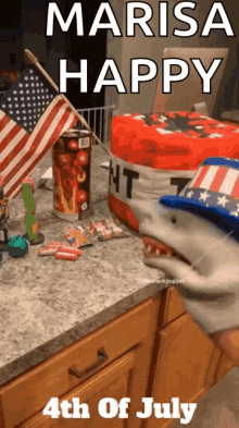 Shark Puppet 4th Of July GIF - Shark Puppet 4th Of July Fourth Of July GIFs