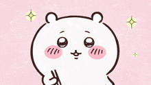 a cartoon drawing of a bear with a thumbs up sign