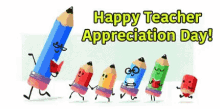 Happy Teache Appreciation Day Pencils GIF - Happy Teache Appreciation Day Pencils Teacher Pencil GIFs
