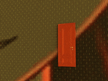 a girl with glasses is peeking out of a door