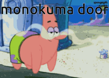 monokuma door monokuma door danganronpa floating towards pie
