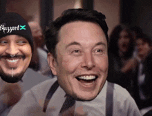 a man wearing a hat that says blazord x smiles