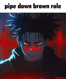 Pipe Down Brown Role Pipe Down Brown Role Jjk GIF