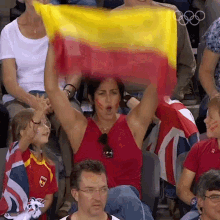 Cheering Olympics GIF - Cheering Olympics Spain Represent GIFs