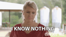 I Know Nothing About It Kaley Thompson GIF - I Know Nothing About It Kaley Thompson The Cowboy Way GIFs