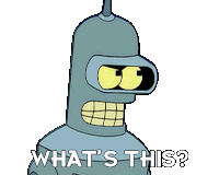 Whats This Bender Sticker - Whats This Bender Futurama Stickers
