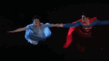 Superman Flying With Lois - Superman GIF - Superman Clark Kent Lois Lane GIFs