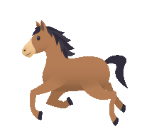Horse Joypixels Sticker - Horse Joypixels Running Stickers
