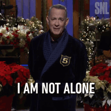 I Am Not Alone Tom Hanks GIF - I Am Not Alone Tom Hanks Saturday Night Live GIFs