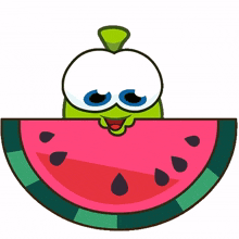 eating watermelon nibble nom cut the rope hungry starving