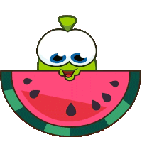 Eating Watermelon Nibble Nom Sticker - Eating Watermelon Nibble Nom Cut The Rope Stickers