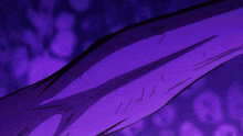 a close up of a person 's mouth and teeth in a purple background