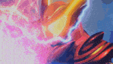 a red robot with a lightning bolt coming out of it 's head