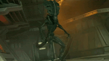 a statue of a monster with its mouth open