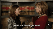 Am I In Danger Here Maia GIF - Am I In Danger Here Maia Diane Lockhart GIFs
