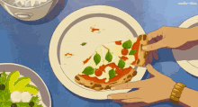 Anime Food Food GIF - Anime Food Food Pizza GIFs