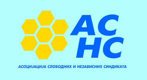 a blue and yellow logo for ac hc on a light blue background