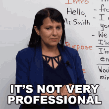 Its Not Very Professional Rebecca GIF - Its Not Very Professional Rebecca Learn English With Rebecca GIFs