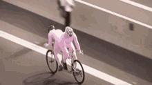 Pink Bike Twin Bike GIF - Pink Bike Twin Bike Biking GIFs