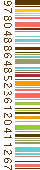 a colorful bar code with numbers on it